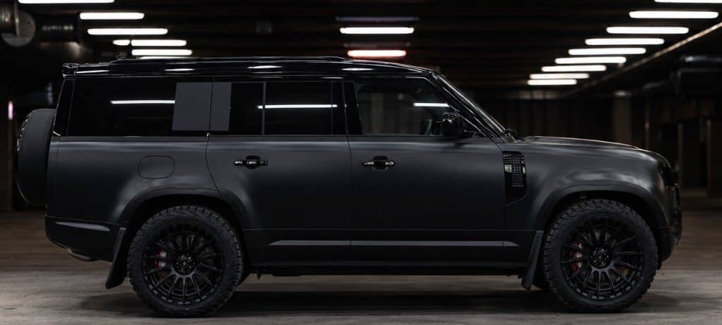 Side profile of the Land Rover Defender